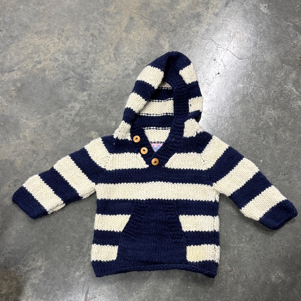 Chibella Navy and Cream Striped Sweater